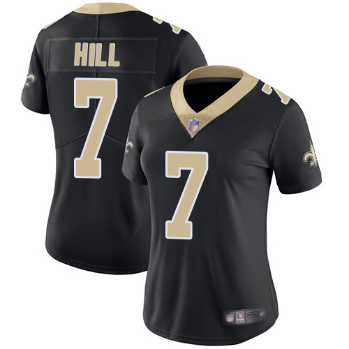 Nike Saints #7 Taysom Hill Black Team Color Women's Stitched NFL Vapor Untouchable Limited Jersey Nike Saints #7 Taysom Hill Black Team Color Women's Stitched NFL Vapor Untouchable Limited Jersey