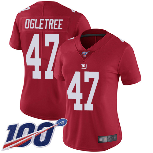 Nike Giants #47 Alec Ogletree Red Alternate Women's Stitched NFL 100th Season Vapor Limited Jersey Nike Giants #47 Alec Ogletree Red Alternate Women's Stitched NFL 100th Season Vapor Limited Jersey