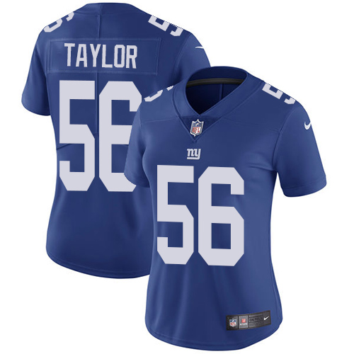 Nike Giants #56 Lawrence Taylor Royal Blue Team Color Women's Stitched NFL Vapor Untouchable Limited Jersey Nike Giants #56 Lawrence Taylor Royal Blue Team Color Women's Stitched NFL Vapor Untouchable Limited Jersey
