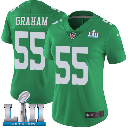 Nike Eagles #55 Brandon Graham Green Super Bowl LII Women's Stitched NFL Limited Rush Jersey Nike Eagles #55 Brandon Graham Green Super Bowl LII Women's Stitched NFL Limited Rush Jersey