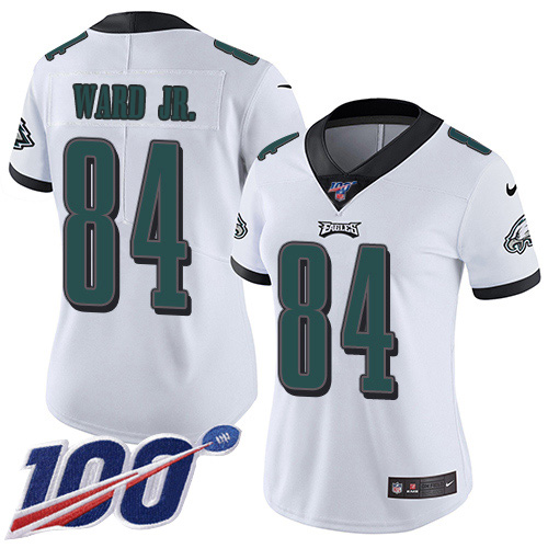 Nike Eagles #84 Greg Ward Jr. White Women's Stitched NFL 100th Season Vapor Untouchable Limited Jersey Nike Eagles #84 Greg Ward Jr. White Women's Stitched NFL 100th Season Vapor Untouchable Limited Jersey