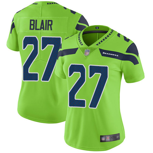 Nike Seahawks #27 Marquise Blair Green Women's Stitched NFL Limited Rush Jersey Nike Seahawks #27 Marquise Blair Green Women's Stitched NFL Limited Rush Jersey