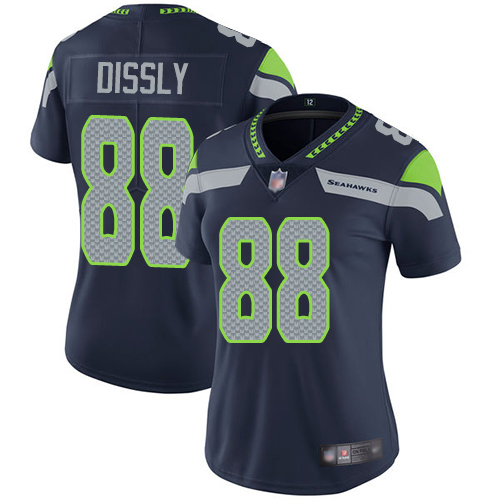 Nike Seahawks #88 Will Dissly Steel Blue Team Color Women's Stitched NFL Vapor Untouchable Limited Jersey Nike Seahawks #88 Will Dissly Steel Blue Team Color Women's Stitched NFL Vapor Untouchable Limited Jersey