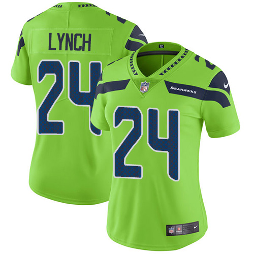 Nike Seahawks #24 Marshawn Lynch Green Women's Stitched NFL Limited Rush Jersey Nike Seahawks #24 Marshawn Lynch Green Women's Stitched NFL Limited Rush Jersey