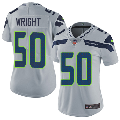 Nike Seahawks #50 K.J. Wright Grey Alternate Women's Stitched NFL Vapor Untouchable Limited Jersey Nike Seahawks #50 K.J. Wright Grey Alternate Women's Stitched NFL Vapor Untouchable Limited Jersey