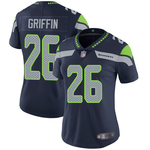Nike Seahawks #26 Shaquem Griffin Steel Blue Team Color Women's Stitched NFL Vapor Untouchable Limited Jersey Nike Seahawks #26 Shaquem Griffin Steel Blue Team Color Women's Stitched NFL Vapor Untouchable Limited Jersey