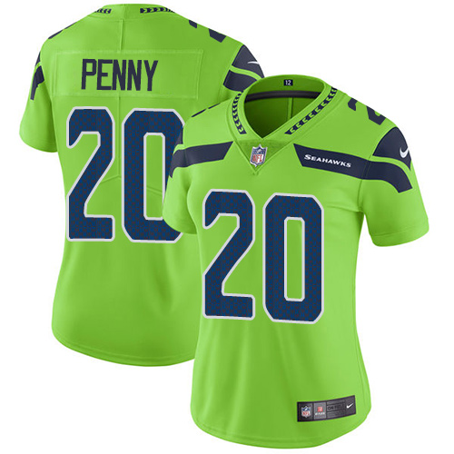Nike Seahawks #20 Rashaad Penny Green Women's Stitched NFL Limited Rush Jersey Nike Seahawks #20 Rashaad Penny Green Women's Stitched NFL Limited Rush Jersey