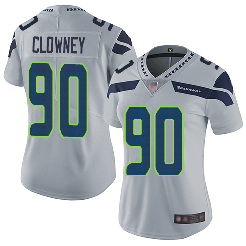 Nike Seahawks #90 Jadeveon Clowney Grey Alternate Women's Stitched NFL Vapor Untouchable Limited Jersey Nike Seahawks #90 Jadeveon Clowney Grey Alternate Women's Stitched NFL Vapor Untouchable Limited Jersey