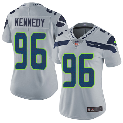 Nike Seahawks #96 Cortez Kennedy Grey Alternate Women's Stitched NFL Vapor Untouchable Limited Jersey Nike Seahawks #96 Cortez Kennedy Grey Alternate Women's Stitched NFL Vapor Untouchable Limited Jersey