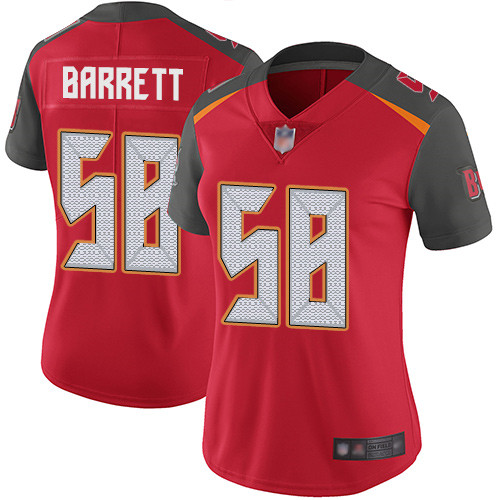 Nike Buccaneers #58 Shaquil Barrett Red Team Color Women's Stitched NFL Vapor Untouchable Limited Jersey Nike Buccaneers #58 Shaquil Barrett Red Team Color Women's Stitched NFL Vapor Untouchable Limited Jersey