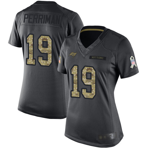 Nike Buccaneers #19 Breshad Perriman Black Women's Stitched NFL Limited 2016 Salute to Service Jersey Nike Buccaneers #19 Breshad Perriman Black Women's Stitched NFL Limited 2016 Salute to Service Jersey