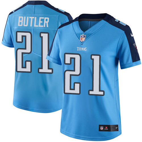 Nike Titans #21 Malcolm Butler Light Blue Women's Stitched NFL Limited Rush Jersey Nike Titans #21 Malcolm Butler Light Blue Women's Stitched NFL Limited Rush Jersey