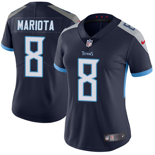 Nike Titans #8 Marcus Mariota Navy Blue Team Color Women's Stitched NFL Vapor Untouchable Limited Jersey Nike Titans #8 Marcus Mariota Navy Blue Team Color Women's Stitched NFL Vapor Untouchable Limited Jersey