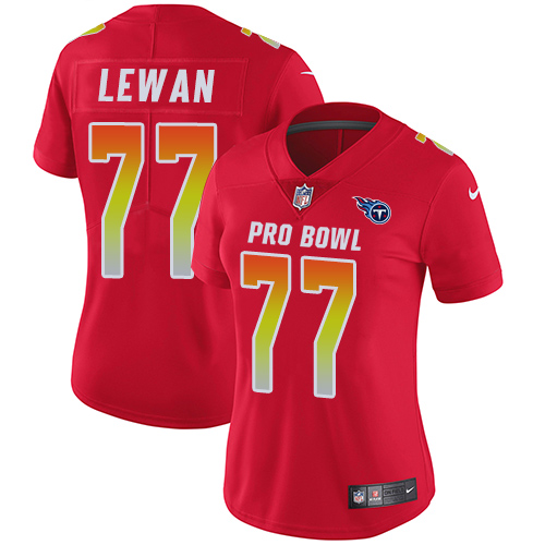 Nike Titans #77 Taylor Lewan Red Women's Stitched NFL Limited AFC 2018 Pro Bowl Jersey Nike Titans #77 Taylor Lewan Red Women's Stitched NFL Limited AFC 2018 Pro Bowl Jersey