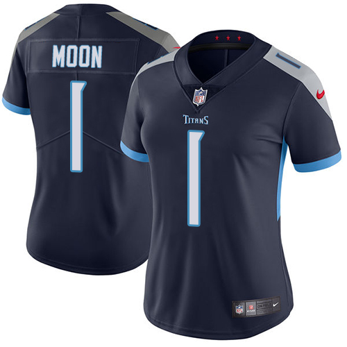 Nike Titans #1 Warren Moon Navy Blue Team Color Women's Stitched NFL Vapor Untouchable Limited Jersey Nike Titans #1 Warren Moon Navy Blue Team Color Women's Stitched NFL Vapor Untouchable Limited Jersey