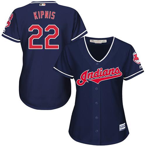 Indians #22 Jason Kipnis Navy Blue Women's Alternate Stitched MLB Jersey Indians #22 Jason Kipnis Navy Blue Women's Alternate Stitched MLB Jersey