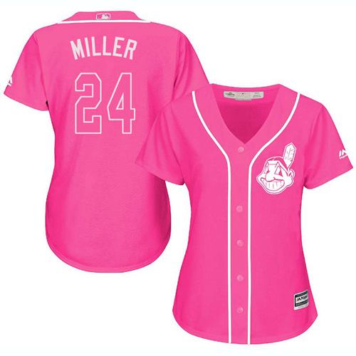 Indians #24 Andrew Miller Pink Fashion Women's Stitched MLB Jersey Indians #24 Andrew Miller Pink Fashion Women's Stitched MLB Jersey