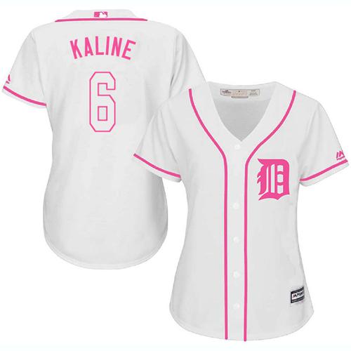 Tigers #6 Al Kaline White/Pink Fashion Women's Stitched MLB Jersey Tigers #6 Al Kaline White/Pink Fashion Women's Stitched MLB Jersey