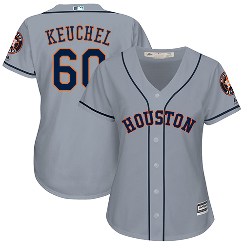 Astros #60 Dallas Keuchel Grey Road Women's Stitched MLB Jersey Astros #60 Dallas Keuchel Grey Road Women's Stitched MLB Jersey