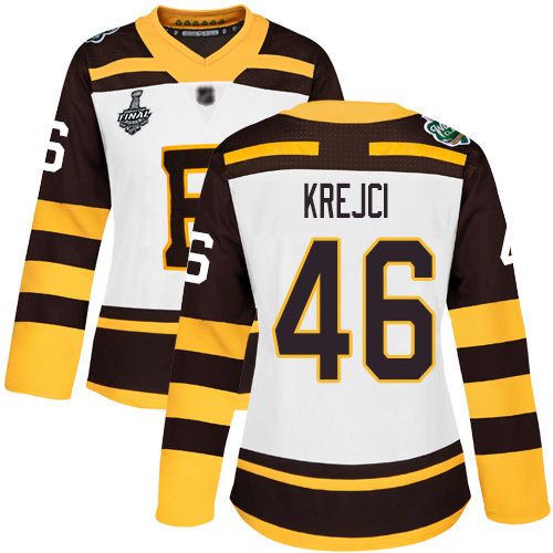 Adidas Bruins #46 David Krejci White Authentic 2019 Winter Classic Stanley Cup Final Bound Women's Stitched NHL Jersey Adidas Bruins #46 David Krejci White Authentic 2019 Winter Classic Stanley Cup Final Bound Women's Stitched NHL Jersey