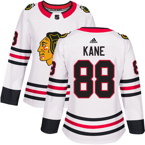 Adidas Blackhawks #88 Patrick Kane White Road Authentic Women's Stitched NHL Jersey Adidas Blackhawks #88 Patrick Kane White Road Authentic Women's Stitched NHL Jersey