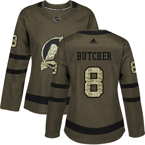 Adidas Devils #8 Will Butcher Green Salute to Service Women's Stitched NHL Jersey Adidas Devils #8 Will Butcher Green Salute to Service Women's Stitched NHL Jersey