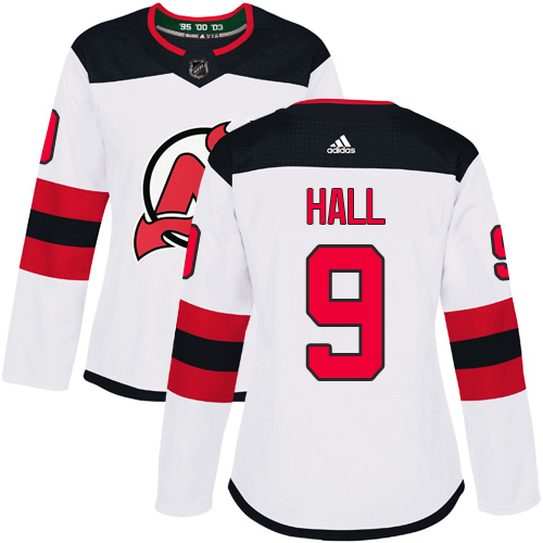 Adidas Devils #9 Taylor Hall White Road Authentic Women's Stitched NHL Jersey Adidas Devils #9 Taylor Hall White Road Authentic Women's Stitched NHL Jersey