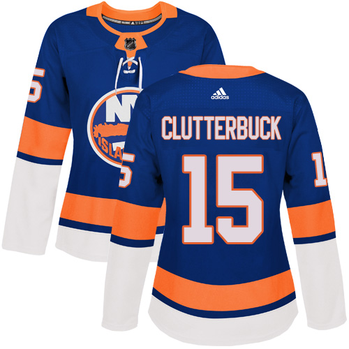 Adidas Islanders #15 Cal Clutterbuck Royal Blue Home Authentic Women's Stitched NHL Jersey Adidas Islanders #15 Cal Clutterbuck Royal Blue Home Authentic Women's Stitched NHL Jersey
