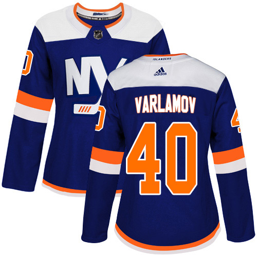 Adidas Islanders #40 Semyon Varlamov Blue Alternate Authentic Women's Stitched NHL Jersey Adidas Islanders #40 Semyon Varlamov Blue Alternate Authentic Women's Stitched NHL Jersey
