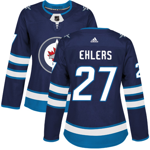 Adidas Jets #27 Nikolaj Ehlers Navy Blue Home Authentic Women's Stitched NHL Jersey Adidas Jets #27 Nikolaj Ehlers Navy Blue Home Authentic Women's Stitched NHL Jersey