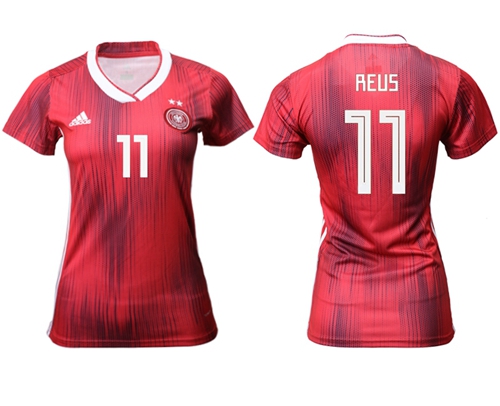 Women's Germany #11 Reus Away Soccer Country Jersey Women's Germany #11 Reus Away Soccer Country Jersey
