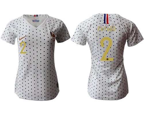 Women's France #2 Pavard Away Soccer Country Jersey Women's France #2 Pavard Away Soccer Country Jersey