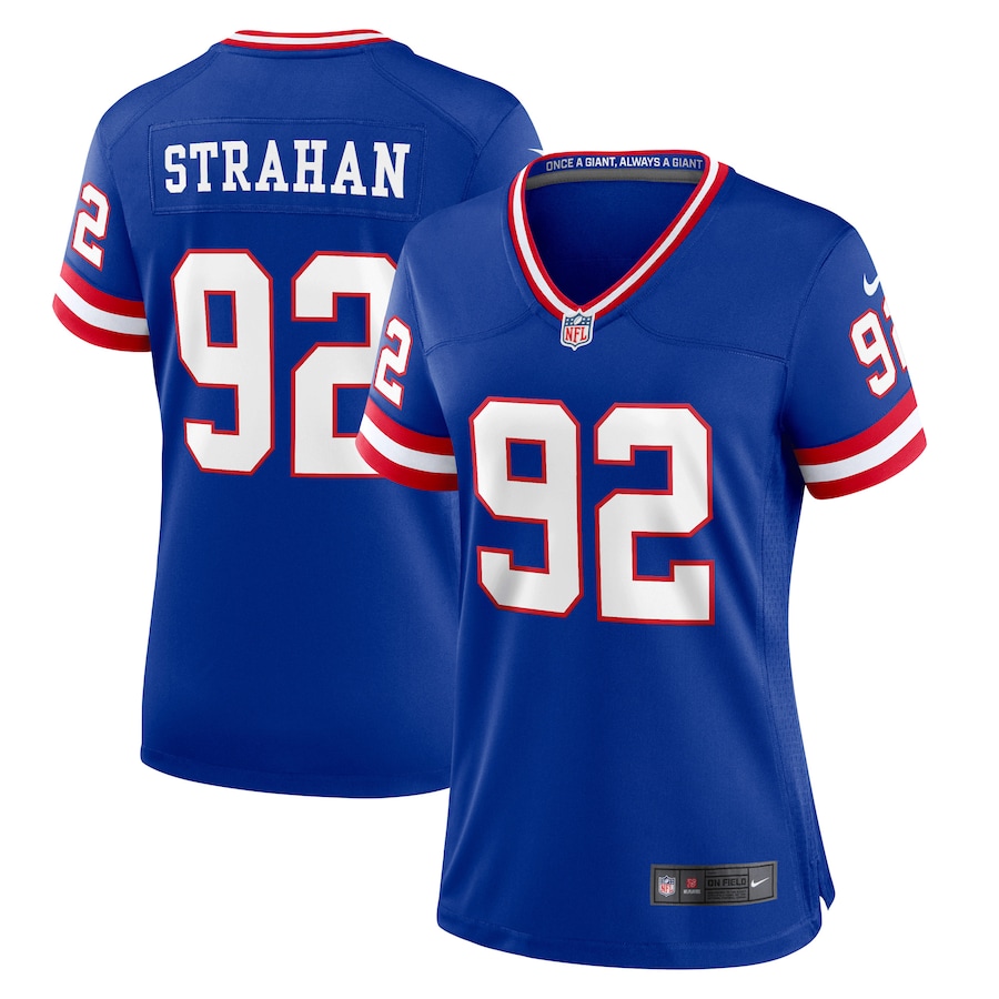 Women's #92 Michael Strahan Royal New York Giants Classic Retired Player Game Jersey Women's #92 Michael Strahan Royal New York Giants Classic Retired Player Game Jersey