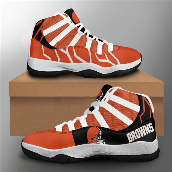 Men's Cleveland Browns Air Jordan 11 Sneakers 2002 Men's Cleveland Browns Air Jordan 11 Sneakers 2002