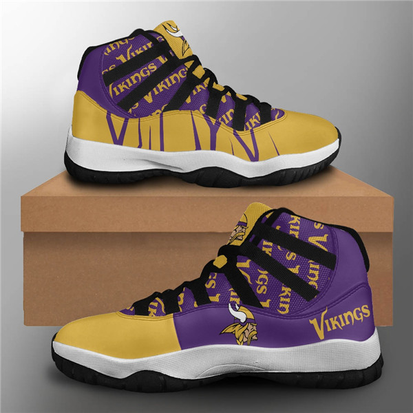 Men's Minnesota Vikings Air Jordan 11 Sneakers 2001 Men's Minnesota Vikings Air Jordan 11 Sneakers 2001