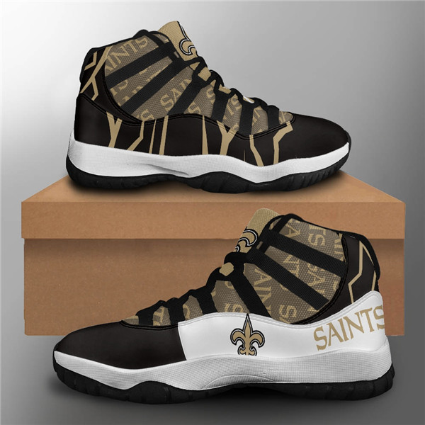 Men's New Orleans Saints Air Jordan 11 Sneakers 2002 Men's New Orleans Saints Air Jordan 11 Sneakers 2002
