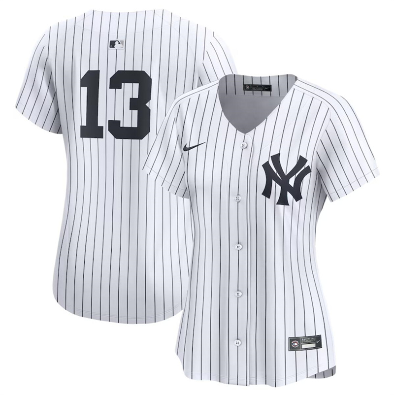 Women's New York Yankees #13 Jazz Chisholm Jr White 2024 Home Limited Stitched Baseball Jersey(Run Small) Women's New York Yankees #13 Jazz Chisholm Jr White 2024 Home Limited Stitched Baseball Jersey(Run Small)