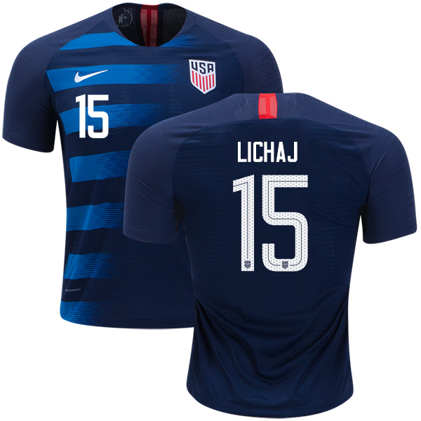 USA #15 Lichaj Away Kid Soccer Country Jersey USA #15 Lichaj Away Kid Soccer Country Jersey