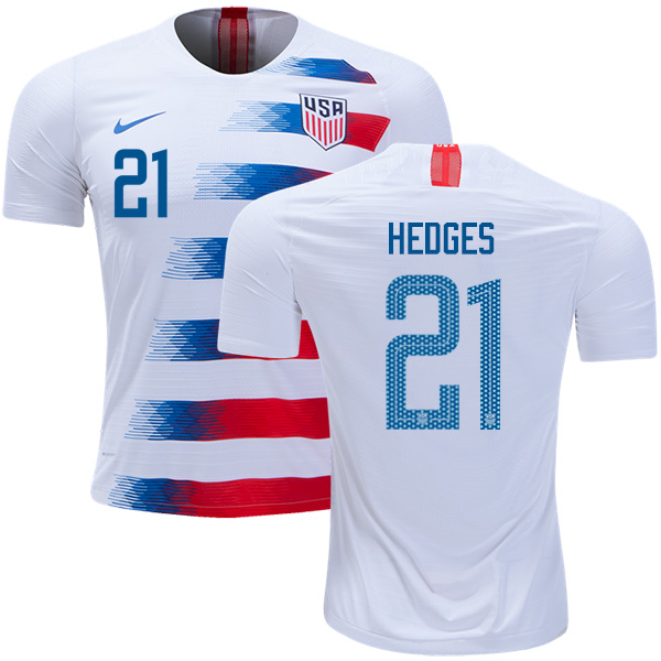 USA #21 Hedges Home Kid Soccer Country Jersey USA #21 Hedges Home Kid Soccer Country Jersey