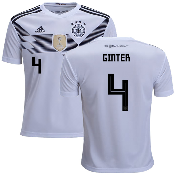 Germany #4 Ginter White Home Kid Soccer Country Jersey Germany #4 Ginter White Home Kid Soccer Country Jersey