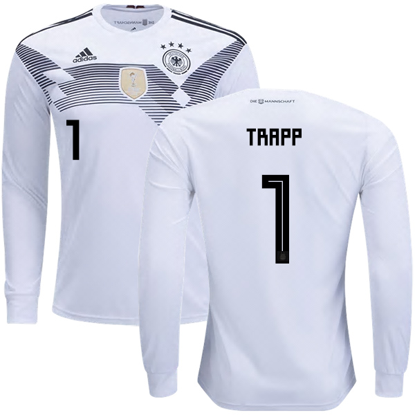 Germany #1 Trapp Home Long Sleeves Kid Soccer Country Jersey Germany #1 Trapp Home Long Sleeves Kid Soccer Country Jersey