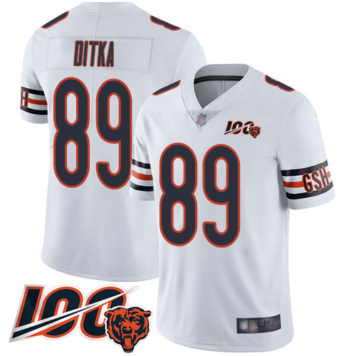 Nike Bears #89 Mike Ditka White Youth Stitched NFL 100th Season Vapor Limited Jersey Nike Bears #89 Mike Ditka White Youth Stitched NFL 100th Season Vapor Limited Jersey
