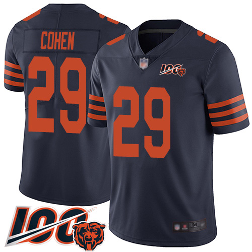 Nike Bears #29 Tarik Cohen Navy Blue Alternate Youth Stitched NFL 100th Season Vapor Limited Jersey Nike Bears #29 Tarik Cohen Navy Blue Alternate Youth Stitched NFL 100th Season Vapor Limited Jersey