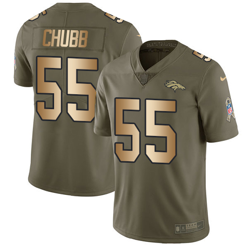 Nike Broncos #55 Bradley Chubb Olive/Gold Youth Stitched NFL Limited 2017 Salute to Service Jersey Nike Broncos #55 Bradley Chubb Olive/Gold Youth Stitched NFL Limited 2017 Salute to Service Jersey