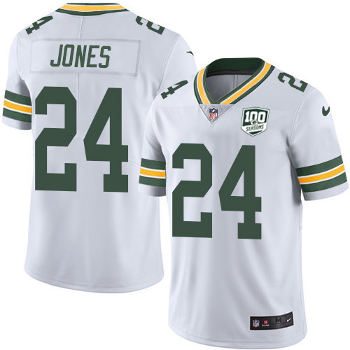 Nike Packers #24 Josh Jones White Youth 100th Season Stitched NFL Vapor Untouchable Limited Jersey Nike Packers #24 Josh Jones White Youth 100th Season Stitched NFL Vapor Untouchable Limited Jersey