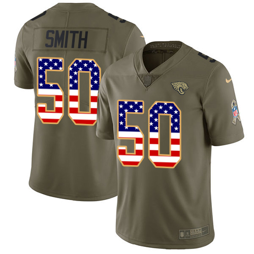 Nike Jaguars #50 Telvin Smith Olive/USA Flag Youth Stitched NFL Limited 2017 Salute to Service Jersey Nike Jaguars #50 Telvin Smith Olive/USA Flag Youth Stitched NFL Limited 2017 Salute to Service Jersey