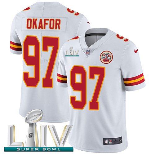 Nike Chiefs #97 Alex Okafor White Super Bowl LIV 2020 Youth Stitched NFL Vapor Untouchable Limited Jersey Nike Chiefs #97 Alex Okafor White Super Bowl LIV 2020 Youth Stitched NFL Vapor Untouchable Limited Jersey