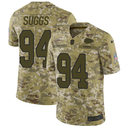 Nike Chiefs #94 Terrell Suggs Camo Youth Stitched NFL Limited 2018 Salute To Service Jersey Nike Chiefs #94 Terrell Suggs Camo Youth Stitched NFL Limited 2018 Salute To Service Jersey