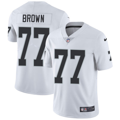 Nike Raiders #77 Trent Brown White Youth Stitched NFL Vapor Untouchable Limited Jersey Nike Raiders #77 Trent Brown White Youth Stitched NFL Vapor Untouchable Limited Jersey