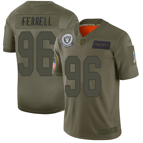 Nike Raiders #96 Clelin Ferrell Camo Youth Stitched NFL Limited 2019 Salute to Service Jersey Nike Raiders #96 Clelin Ferrell Camo Youth Stitched NFL Limited 2019 Salute to Service Jersey